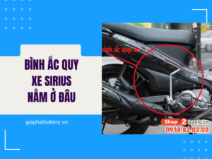 Bình ắc quy xe Sirius nằm ở đâu