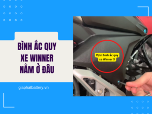 Bình ắc quy của xe Winner nằm ở đâu?